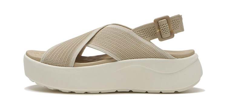 ���f�B�[�X �yABC SELECT�z �G�[�r�[�V�[�Z���N�g CL CROSS KNIT SANDAL 5 �N���X�j�b�g�T���_�� 5 W2068 BEIGE