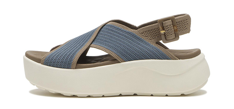 ���f�B�[�X �yABC SELECT�z �G�[�r�[�V�[�Z���N�g CL CROSS KNIT SANDAL 5 �N���X�j�b�g�T���_�� 5 W2068 BLUE