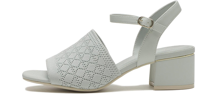 ���f�B�[�X �yABC SELECT�z �G�[�r�[�V�[�Z���N�g CL KNIT HEEL SANDAL 5.5 �j�b�g�q�[���T���_�� 5.5 W2071 MINT