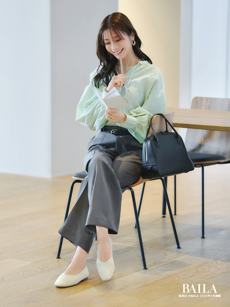 ＠BAILA 　4月号掲載　貴島明日香さん着用　Airyパンプス｜ABCSELECTパンプス コーディネート