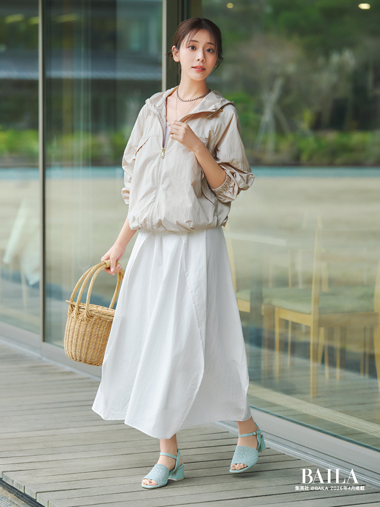 ＠BAILA 　4月号掲載　貴島明日香さん着用　Airyパンプス｜ABCSELECTパンプス コーディネート