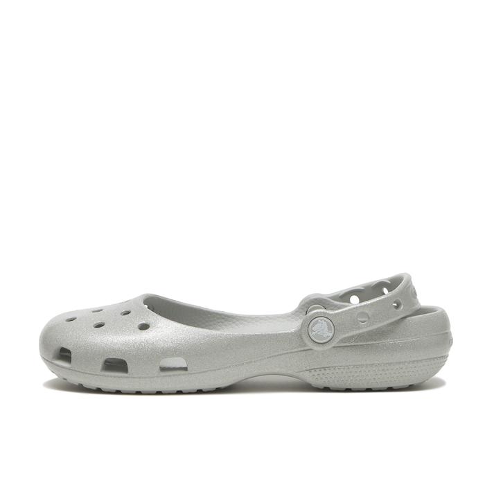 �ycrocs�z �N���b�N�X CLASSIC SHINE GLITTER BALLET W �N���V�b�N �V���C�� �O���b�^�[ �o���G 213293-0IC SILVER GLITTER