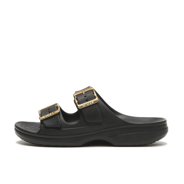 �ycrocs�z �N���b�N�X SATURADAY METALLIC BUCKLE SDL �T�^�f�[ ���^���b�N�o�b�N�� �T���_�� W 213316-001 BLACK