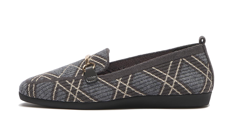 ���f�B�[�X �yABC SELECT�z �G�[�r�[�V�[�Z���N�g WOOL KNIT LOAFER �E�[���j�b�g ���[�t�@�[ W5091 GRAY CHECK