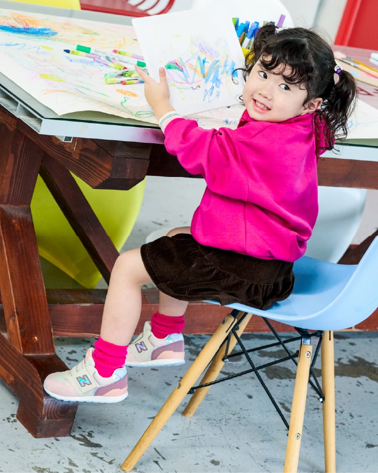 2026FW NB996KIDS �J���t�������𑫌�����b�L�b�Y�@�R�[�f�B�l�[�g