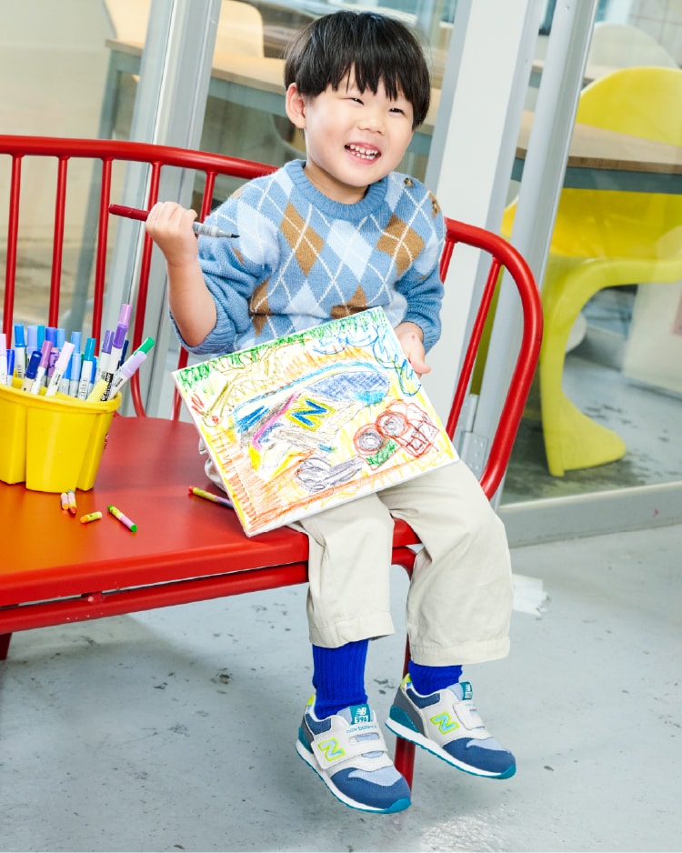 2026FW NB996KIDS �J���t�������𑫌�����b�L�b�Y�@�R�[�f�B�l�[�g