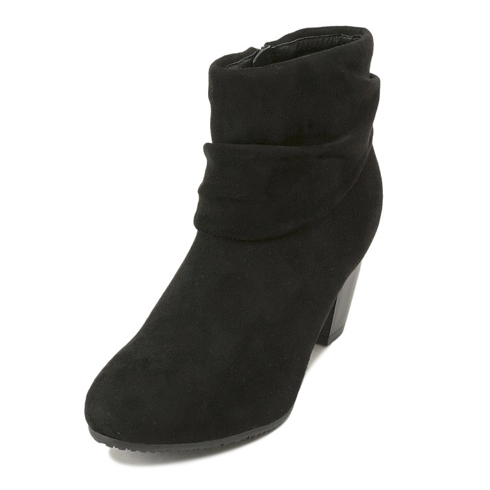 ���f�B�[�X �yNUOVO�z �k�I�[���H �J�W���A���u�[�c SHIRRING HEEL 6.5 NC80095 S/BLACK S(22.5-23cm)
