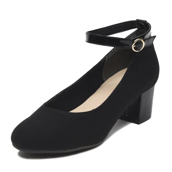 ���f�B�[�X �yNUOVO�z �k�I�[���H �t�B�b�g�p���v�X FL ROUND ST 5 �t���b�N�X ���E���h �X�g���b�v 5cm NE40122 BLACK 22.5cm